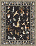 Black Dogs Area Rugs 9x12 Living Room Washable Rug Non Slip Floral Low Pile by WelcometoBabovid