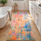 2x6 Rainbow Rug Runners for Hallways Kitchen Runner Rug Non Slip Washable - Image 3