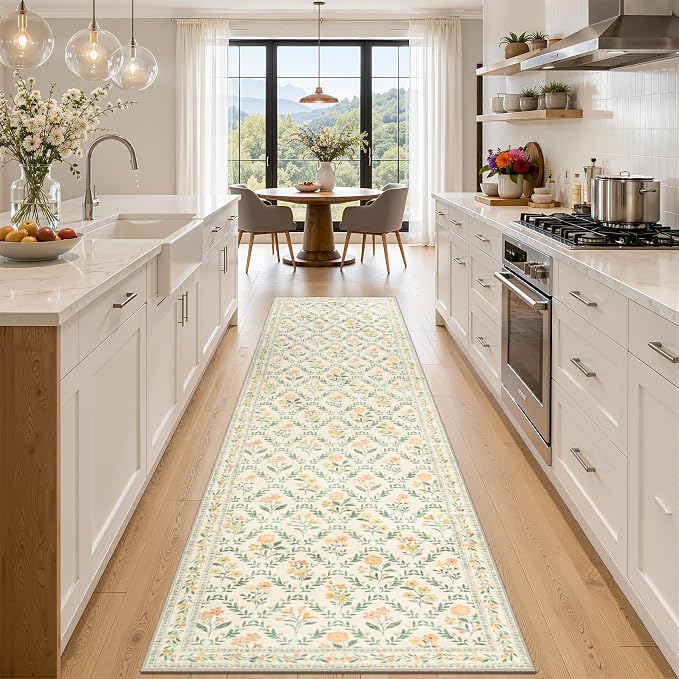 Runner Rug for Entryway: 3x10 Kitchen Rugs Non Slip Washable Ultra-Thin Soft by PLHXFRSoftAreaRugs