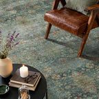 Latte&Fog 8x10 Area Rugs for Living Room, Large Vintage Green Washable Rug - Image 6
