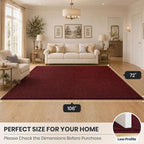 PURRUGS Easy Care Area Rug 6ft x 9ft, Non-Slip Washable Entryway Rug, Stain - Image 8