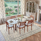jinchan Zenith Floral 8x10 Area Rug Soft Low-Pile Living Room Rug Machine - Image 4