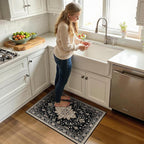 RELEANY Area Rugs Small 2'x3' Washable Non-Slip, Floral Vintage Distress - Image 2