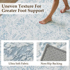 8x10 Fluffy Area Rug Blue Shag Neutral Carpet - Image 6