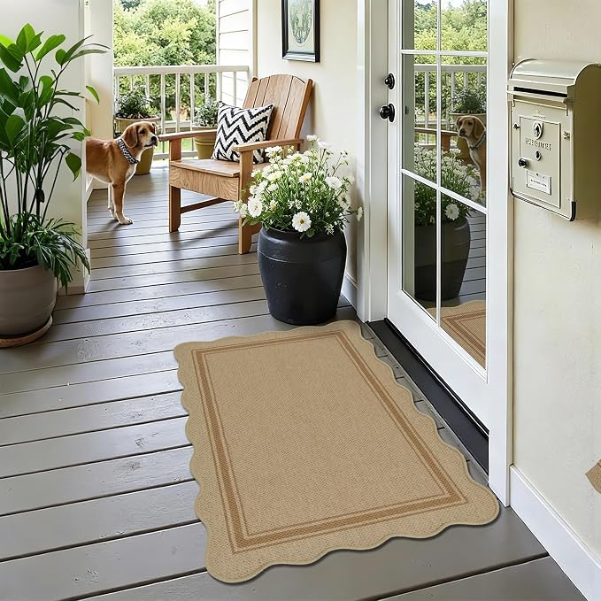 Easy Jute Kitchen Rug 2x3 Front Door Mat Washable Non Slip Entryway Rug - Image 8