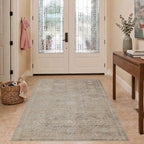 Rugxara 3x5 Rug for Entryway Bedroom, Vintage Retro Boho Throw Rug, Non Slip & - Image 4