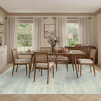 Latte&Fog 8x10 Area Rugs for Living Room Washeble Large Green Rugs Non Slip | - Image 4
