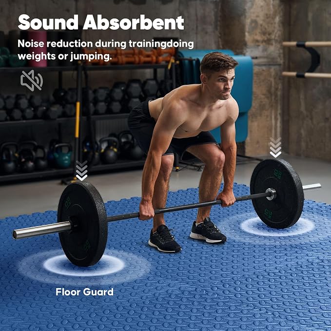 Home Gym Mat, Puzzle Exercise Mat, EVA Interlocking Foam Floor Tiles - Image 7