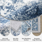 10x12 Area Rug Living Room Rug: Washable Modern Abstract Soft Thin Rug Indoor - Image 6