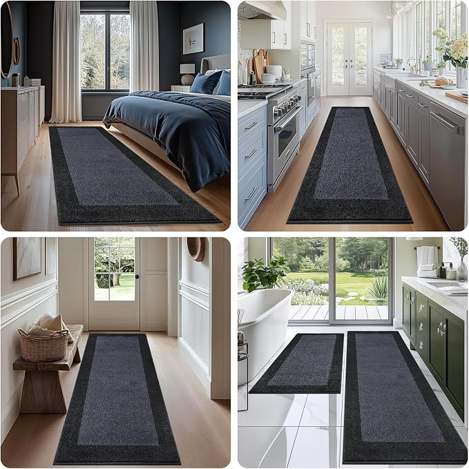 Machine Washable Runner Rug 32" x 168", Non Slip Kitchen Rug - Image 2