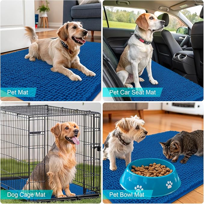 OLANLY Dog Door Mat for Muddy Paws 54x32, Absorbs Moisture and Dirt, Absorbent - Image 7