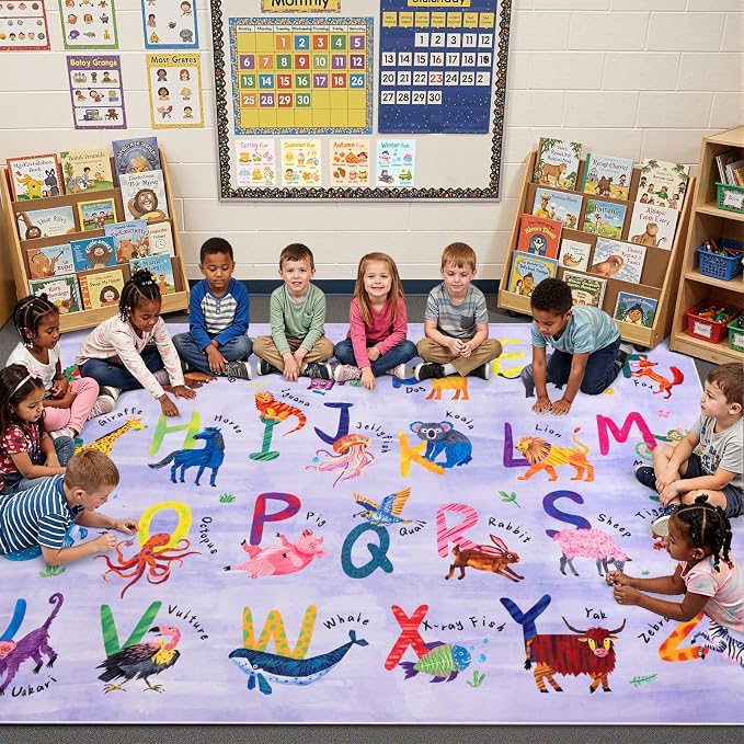 3x5 ABC Classroom Rug for Kids Playroom, Alphabet Rug by Unknown