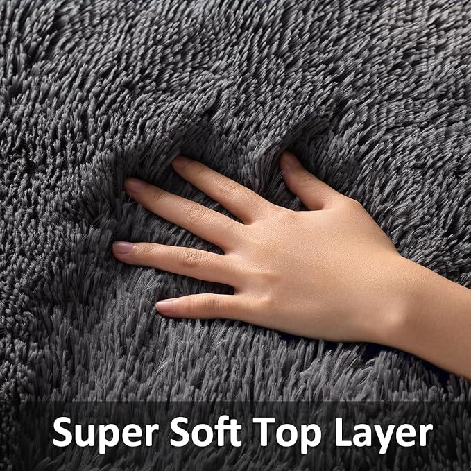 Ophanie Small Rug Washable Non Slip Throw Bedside Area Rugs, Fluffy Soft Mini - Image 3