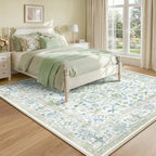 CAPALOCA Machine Washable Rugs Nursery Rug Sq8ft Cute Girl Non Slip Low Pile - Image 2