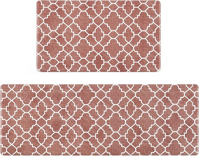 FRESHMINT Kitchen Mat Set of 2, Anti-Fatigue Cushioned Kitchen Mats by FRESHMINT