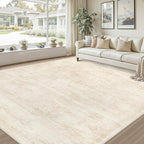8x10 Area Rugs for Living Room: Vintage Boho Neutral Washable Rug Indoor Soft - Image 9