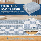 Small Bedroom Area Rug 3x5 Checkered Area Rug - Image 4