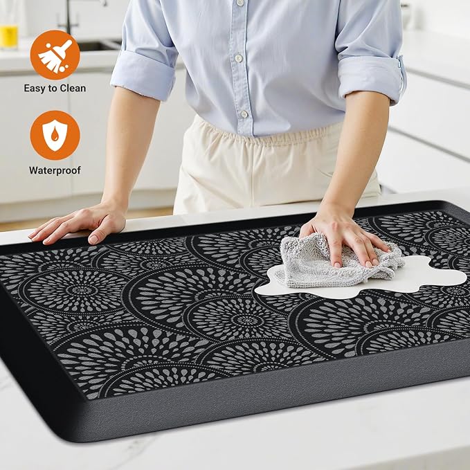 Mattitude 4/5 Inch Kitchen Mat, 17.3x39in Heavy Duty Ergonomic Comfort Foam - Image 3