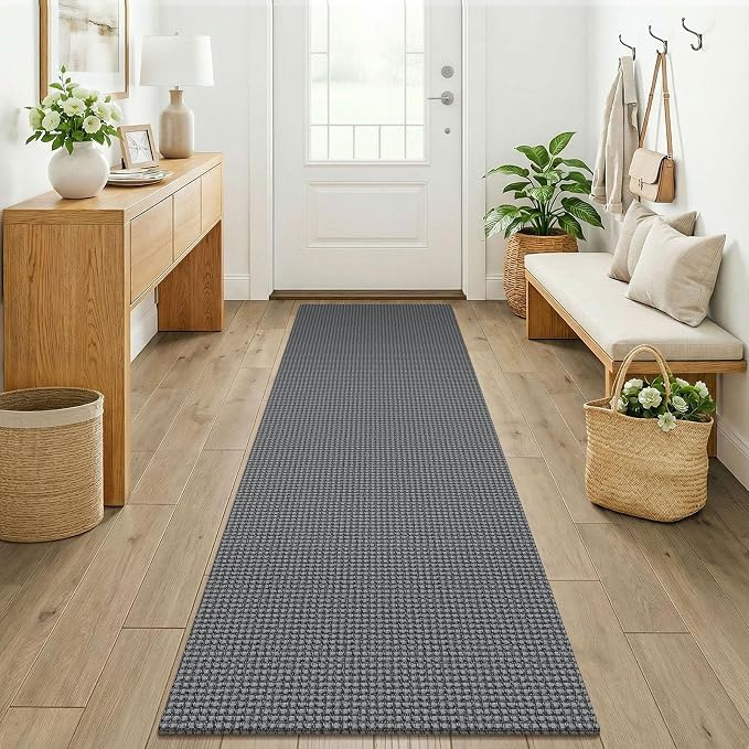 KOZYFLY Woven 2x7 Washable Kitchen Runner Rug, Non Slip Runners by KOZYFLY