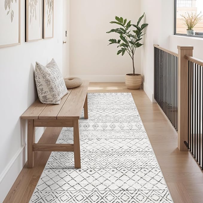 Hallway Runner Rug Washable 2'6"x8': Moroccan Non Slip Runner Rugs Soft Indoor - Image 3