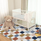 Super Soft Rug for Bedroom, 6x9 Ft Rainbow Area Rug Classic Checkered Shaggy - Image 2