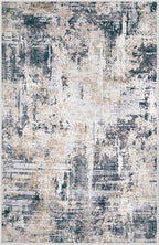 Area Rugs 9x12 Living Room: Washable Rug Modern Abstract Large Rugs Soft Non - Image 8