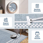 Small Bedroom Area Rug 3x5 Checkered Area Rug - Image 5