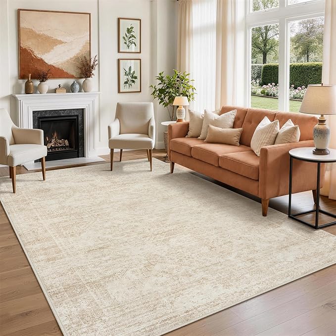 8x10 Area Rugs for Living Room Rug Washable: Abstract Large Rug for Dining Room - Image 3