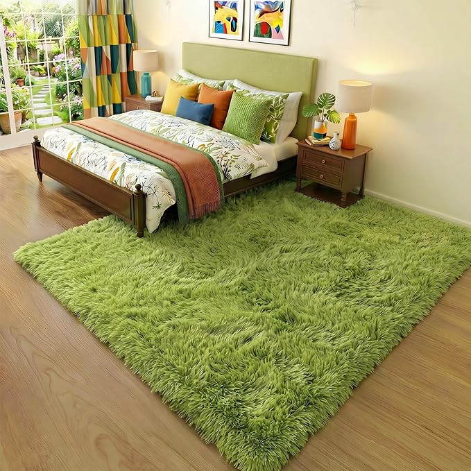 Amdrebio Grass Green Area Rugs 8x10 - Image 4