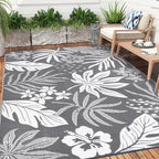 Pauwer Waterproof Outdoor Rug 6x9, Reversible Plastic Straw Patio Camping Rug - Image 8