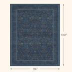 Navy Blue 8x10 Large Rugs for Living Room, Machine Washable Soft Dark Blue Area - Image 2