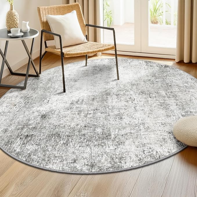 RELEANY Washable Area Rugs 8ft Non-Slip Modern Abstract Soft - Image 2