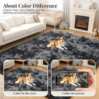 Area Rug for Living Room Bedroom: 9x12 Black Grey Soft Fluffy Shag Upgrade - Image 7