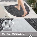 BEQHAUSE Dirt Trapper Door Mat 36" x 60" Half Circle Non Slip Washable Doormats - Image 5