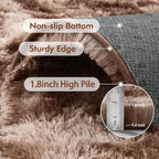 4x6 Ft Shag Brown Area Rug for Bedroom Living Room, Tie-Dyed Ultra Soft Fluffy - Image 6