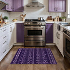 SERISSA 2x3 Rugs for Entryway, Washable Non-Slip Purple and White Small Area Rug - Image 2