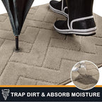 PURRUGS Dirt Trapping Door Mat 36" x 36", Non-Slip Machine Washable Entry Rug - Image 5