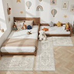 Madane Washable Kitchen Rug Set of 3, Small Area Rug Non-Slip Vintage Entryway - Image 2