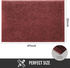 HIYARD Sturdy Front Door Mat, Absorbent Muddy Dirt Resist Welcome Door Mats - Image 2