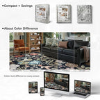 DCX Black Floral Rug 5x7, Washable Black Rug - Image 6