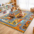 Kids Play Rug 4x5 Ft, Non-Slip Car Rug Play Mat, Washable Soft Construction by Quntue