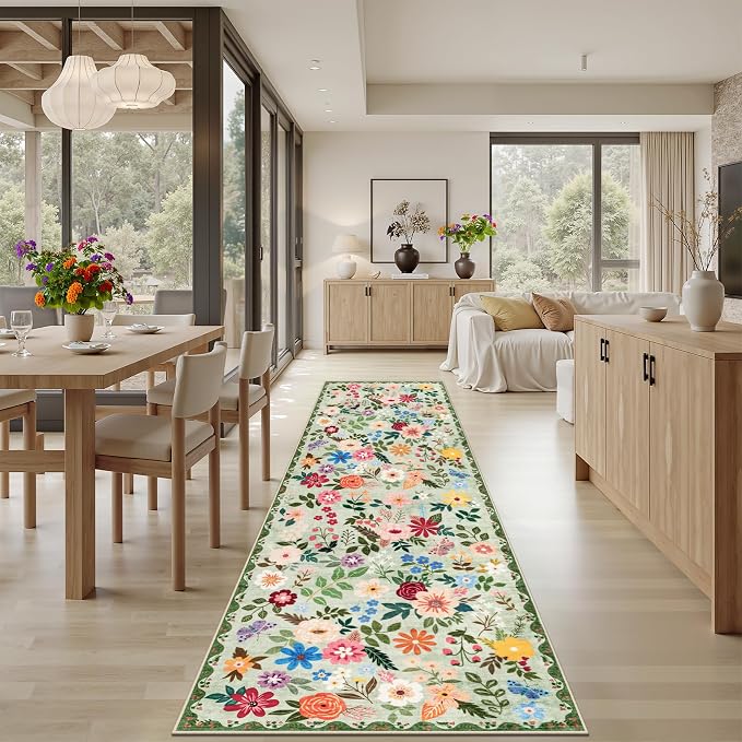 Runner Rug for Entryway: 3x10 Kitchen Rugs Non Slip Washable Ultra-Thin Soft - Image 4
