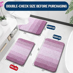 OLANLY Luxury Toilet Rugs U-Shaped 24x20, Extra Soft and Absorbent Microfiber - Image 2