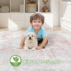 7x9 Area Rugs Living Room: Washable Large Abstract Neutral Modern Soft Rugs - Image 7