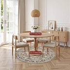 5ft Round Vintage Living Room Area Rug - Image 6