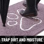 Smiry Dog Door Mat for Muddy Paws, Absorbent Dirt Trapper Non Slip Quick Dry - Image 2