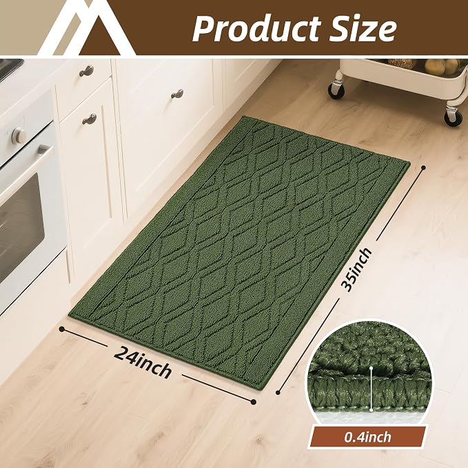 COSY HOMEER Kitchen Rugs 24"x35" Non-Slip Washable Kitchen Mats - Image 2
