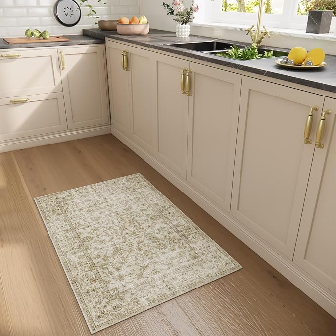 Machine Washable Area Rugs for Entryway: Door Mat Indoor Entrance 2x3 Boho Rug - Image 5