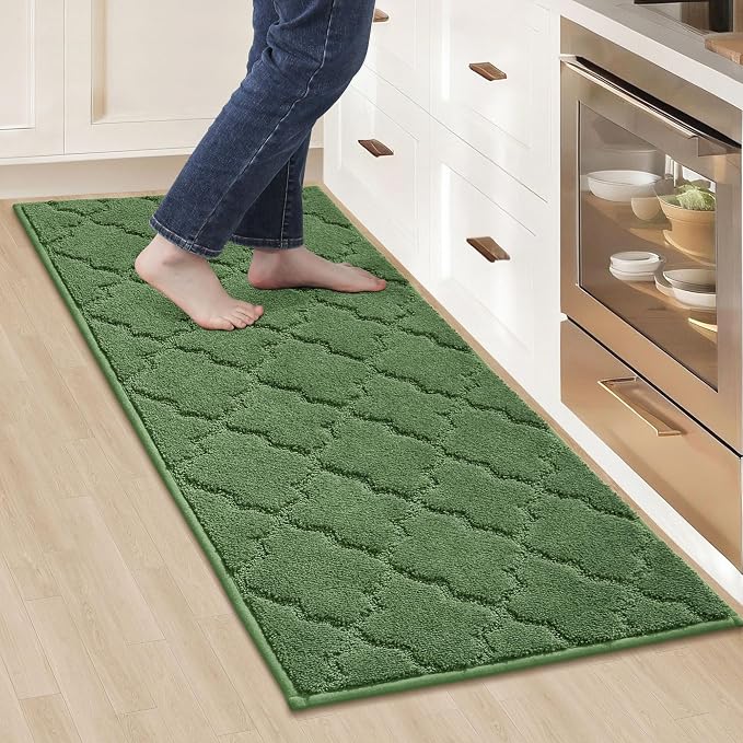COSY HOMEER Kitchen Rugs 20"x48" Non-Slip Absorbent Soft Kitchen Runner Rug by COSYHOMEER