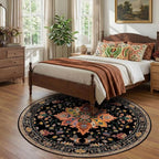 RELEANY Area Rugs Round 7ft Washable Non-Slip, Floral Vintage Distress - Image 3